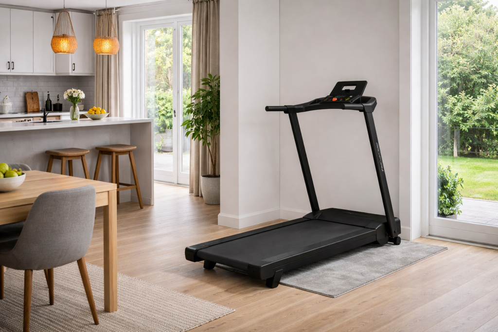 ProForm Sport folding treadmill in a compact UK home