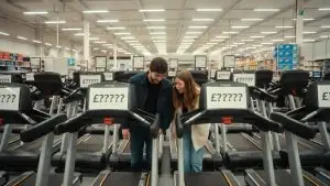 Treadmill in a home gym setting illustrating UK treadmill prices and options