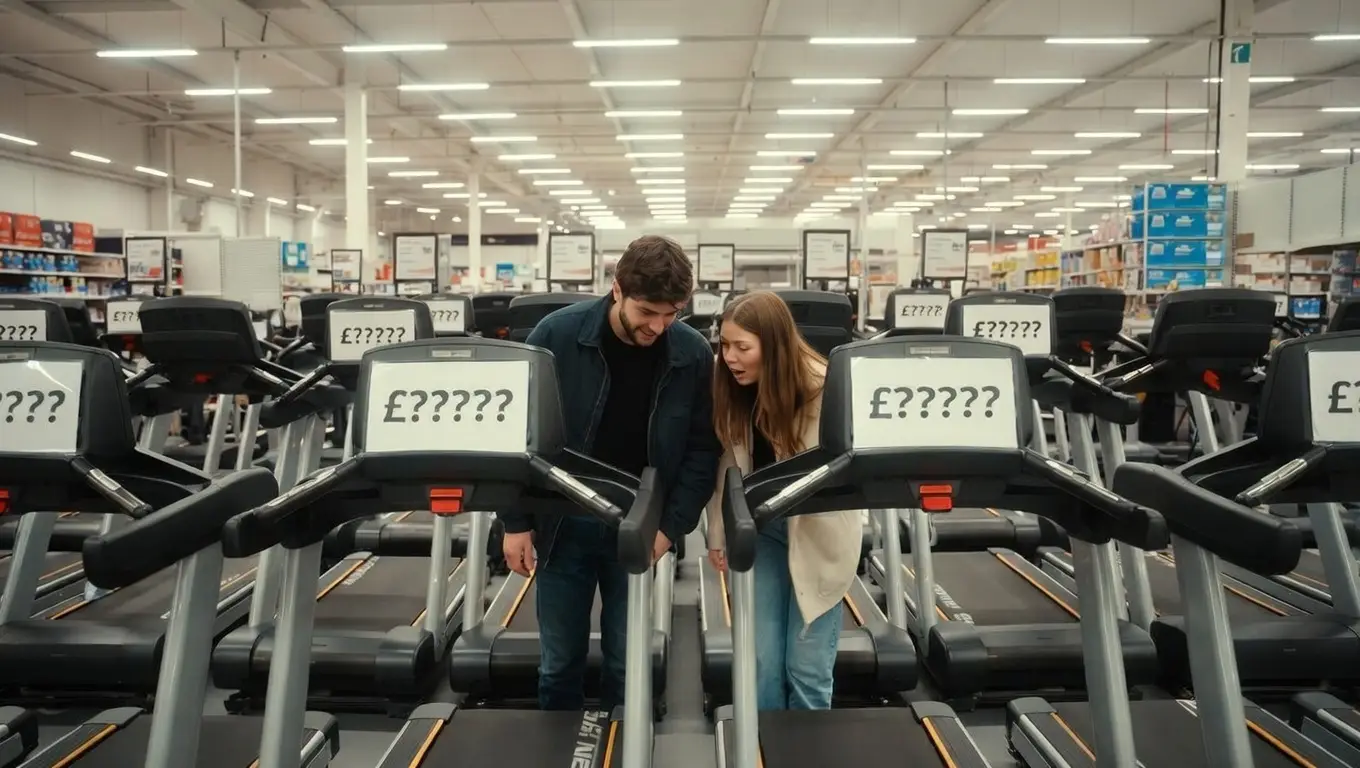 Treadmill in a home gym setting illustrating UK treadmill prices and options