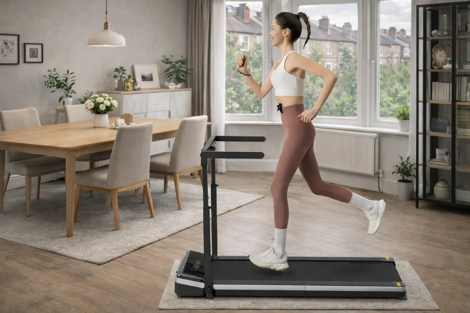 WalkingPad 2 in 1 treadmill with foldable handrail