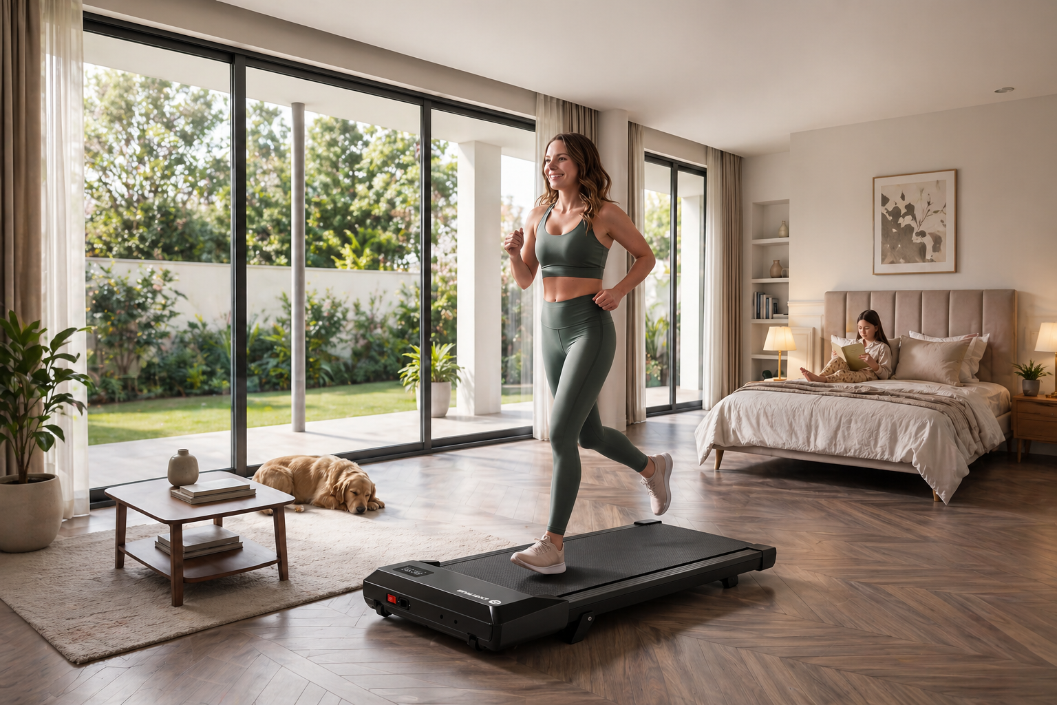 DeerRun Q2 Urban under desk walking pad with incline