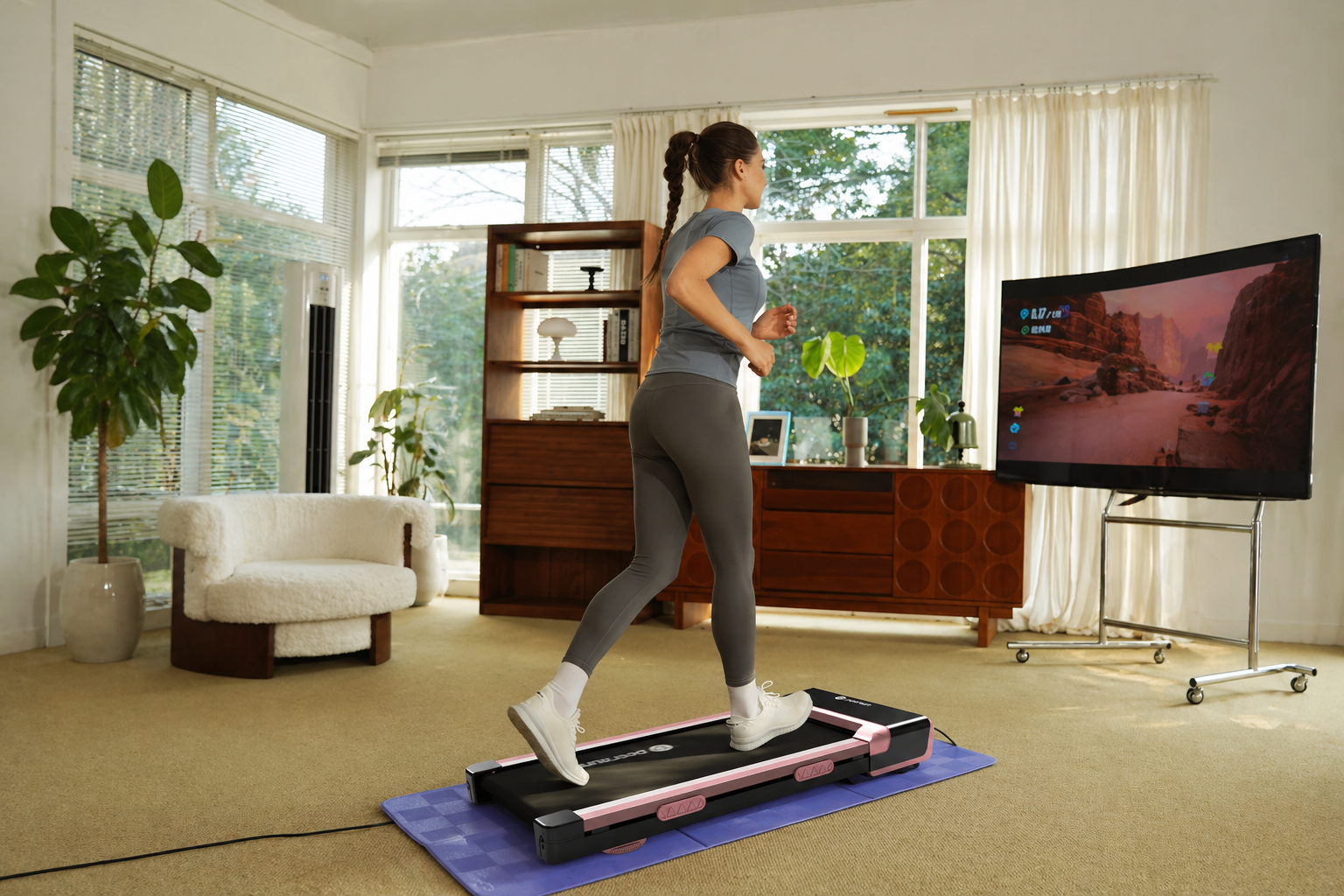 DeerRun Z10 walking pad with 12 percent auto incline