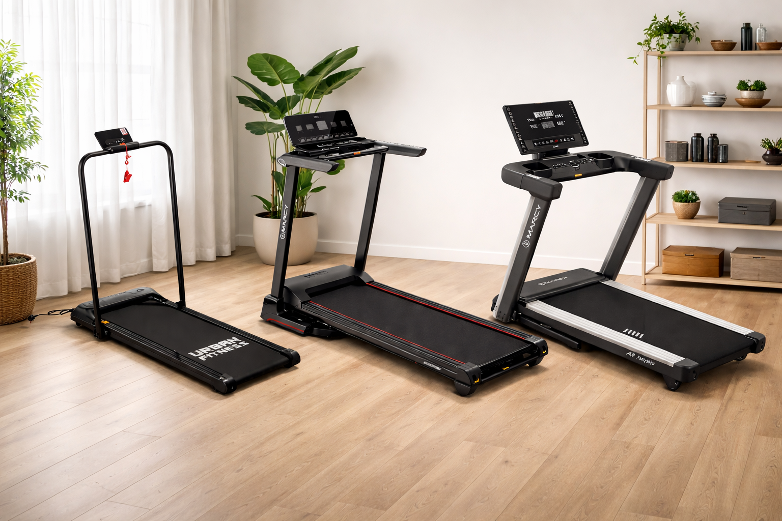 Marcy treadmill range UK including the All Terrain Power Fold, Cross Country, Interceptor, Walk N Run, and Urban Fitness walking pad