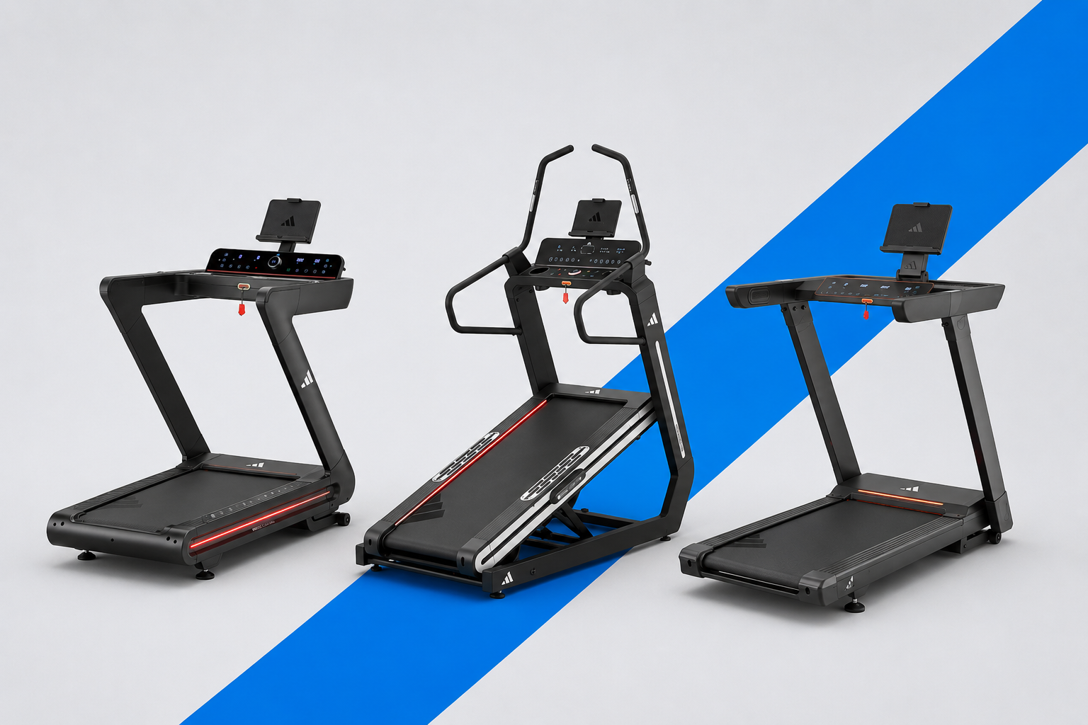 adidas treadmill range line-up: T-1, T-24c, T-25, T-23, T-700 and T-800