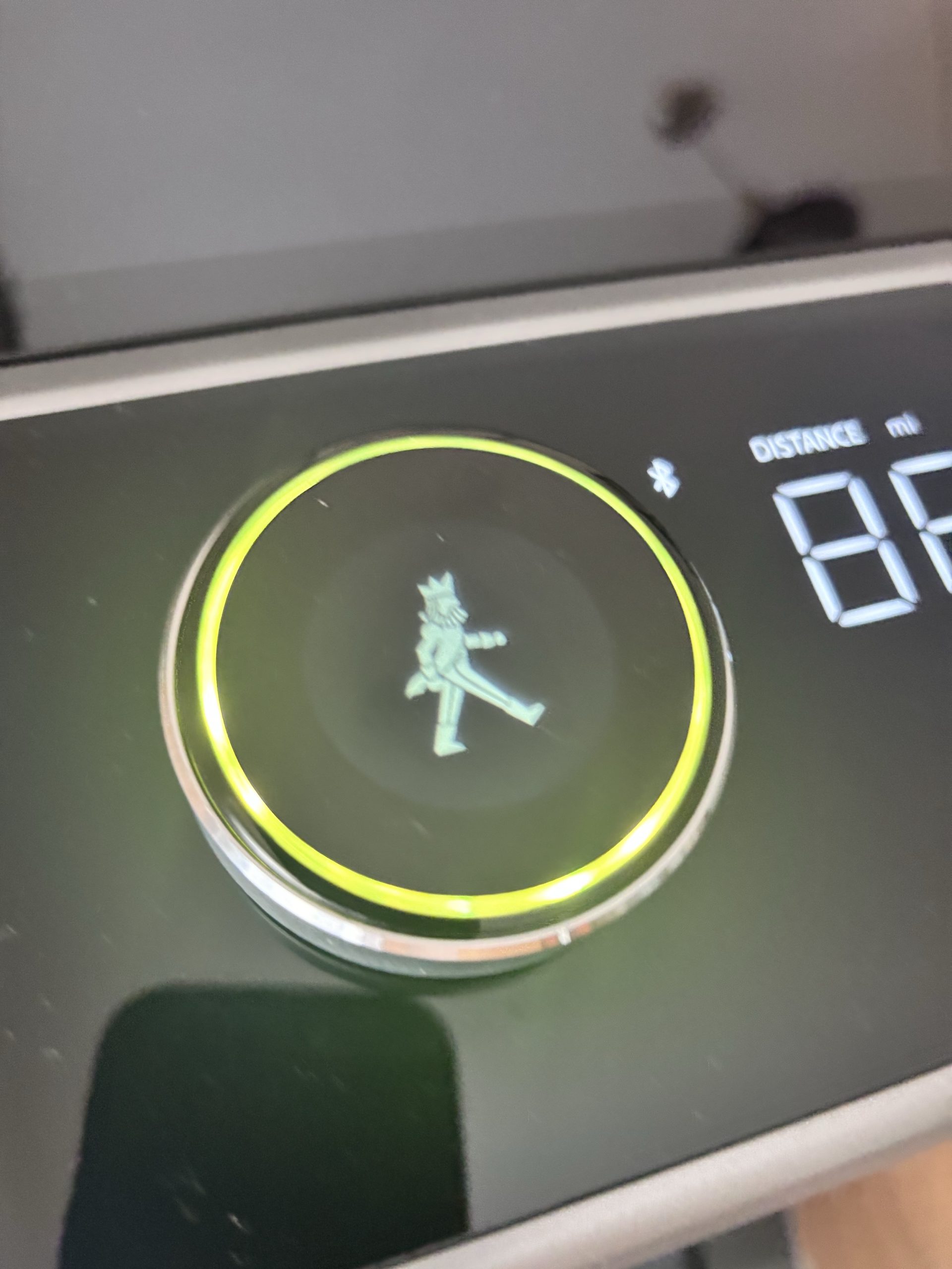 First power-on showing the KingSmith logo on the SpeedDial screen