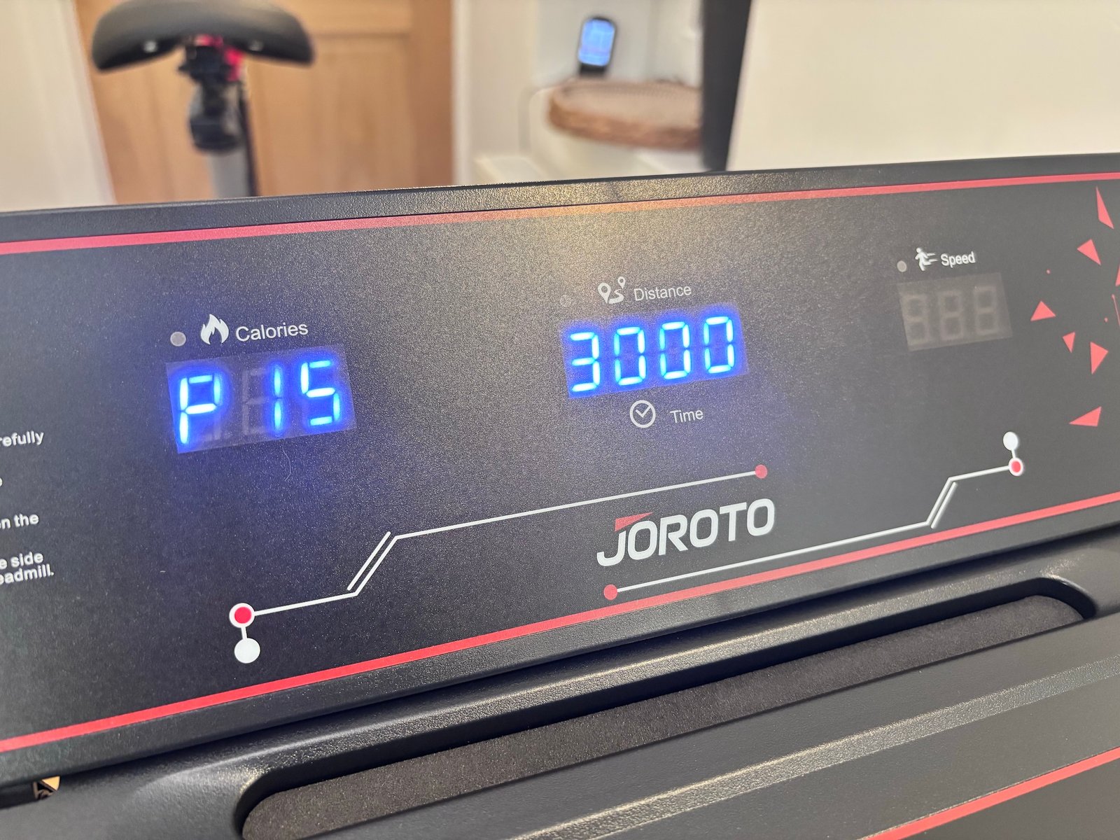 JOROTO F20 Pro: the display powered on, showing program 15