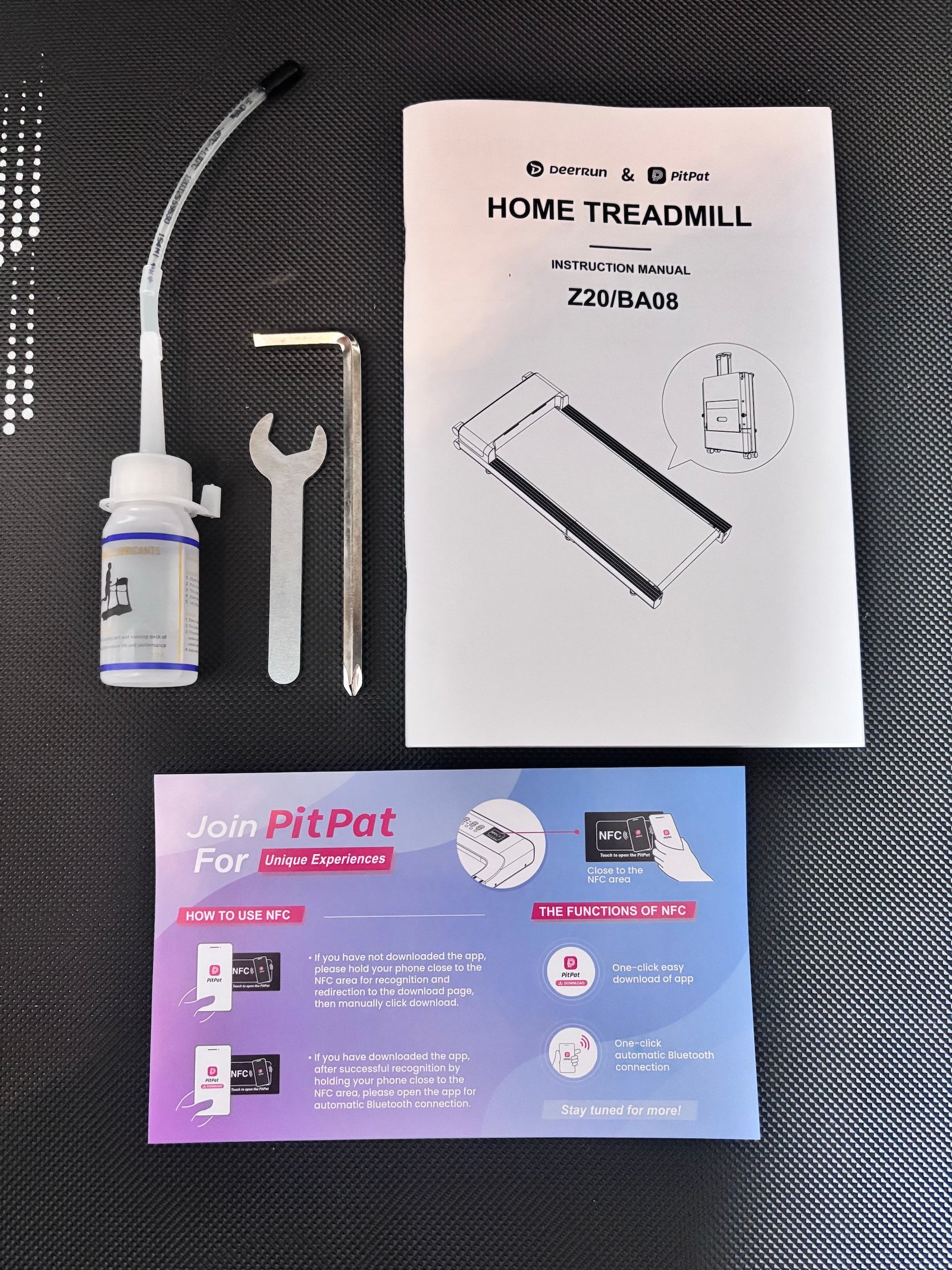 DeerRun Z20: in the box: lubricant, wheel spanner, allen key and screwdriver, manual and pitpat quick-start