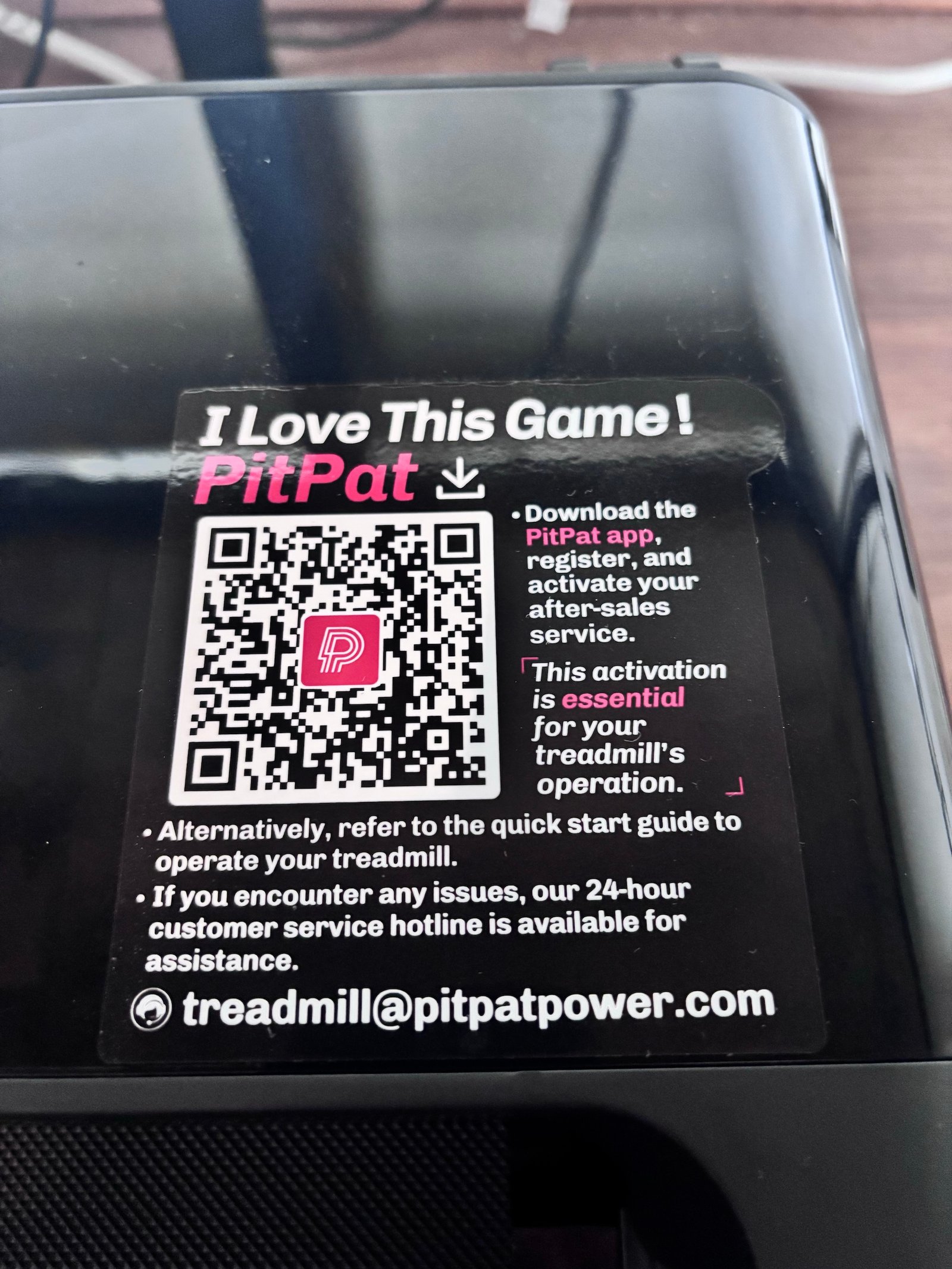 DeerRun Z20: pitpat qr code and quick-start on the motor housing