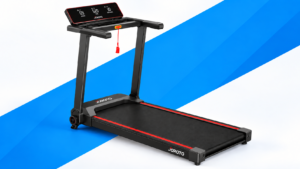 JOROTO F20 Pro compact folding treadmill set up in a home office